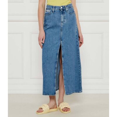 Calvin Klein Jeans Jeansowa spódnica A-LINE niebieski 25 Calvin Klein Jeans Jeansowa spódnica A-LINE niebieski 25
