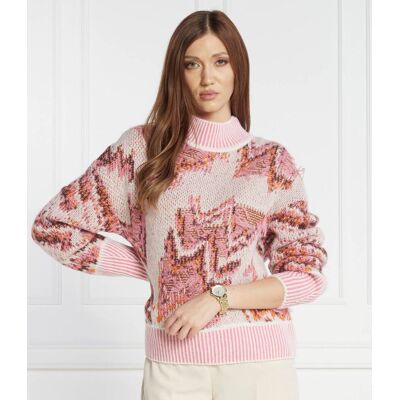 Marc Cain Sweter Regular Fit z dodatkiem wełny różowy 38 Marc Cain Sweter Regular Fit z dodatkiem wełny różowy 38