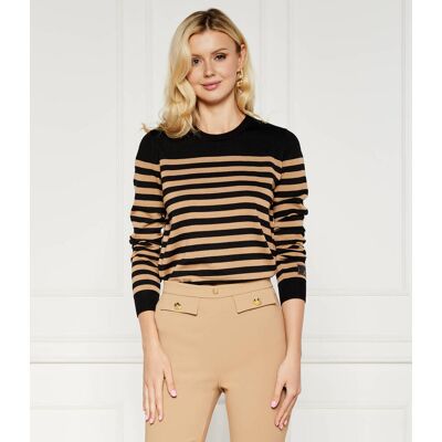 Elisabetta Franchi Wełniany sweter Regular Fit czarny 42 Elisabetta Franchi Wełniany sweter Regular Fit czarny 42