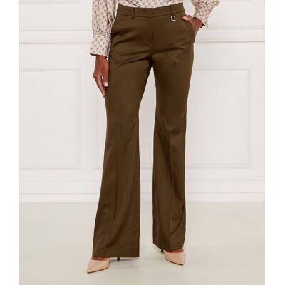 Joop! Spodnie flare fit oliwkowy 40 Joop! Spodnie flare fit oliwkowy 40