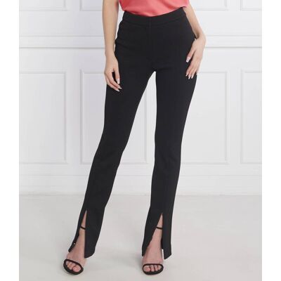 HUGO Spodnie Hatisu-1 flare fit czarny 38 HUGO Spodnie Hatisu-1 flare fit czarny 38