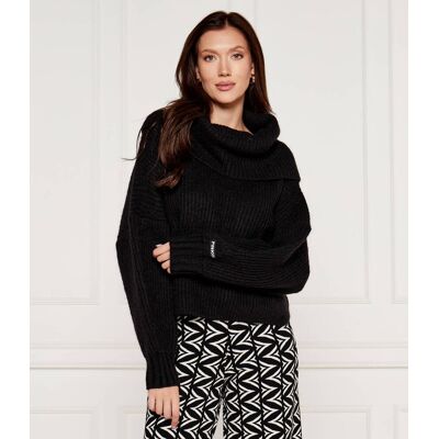 Pinko Sweter Regular Fit z dodatkiem wełny czarny S Pinko Sweter Regular Fit z dodatkiem wełny czarny S