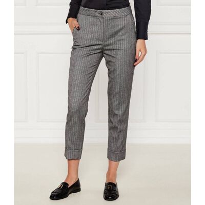 Marc Cain Spodnie cygaretki Regular Fit szary 38 Marc Cain Spodnie cygaretki Regular Fit szary 38