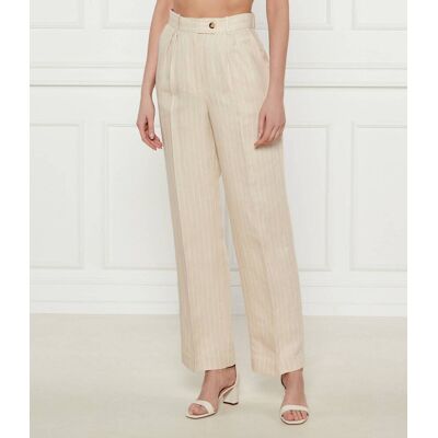 Ba&sh; Spodnie PEANUT Relaxed fit z dodatkiem lnu beżowy 40 Ba&sh; Spodnie PEANUT Relaxed fit z dodatkiem lnu beżowy 40