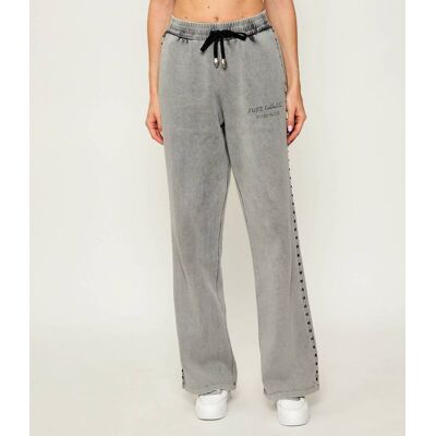 Just Cavalli Spodnie dresowe Straight fit szary XL Just Cavalli Spodnie dresowe Straight fit szary XL