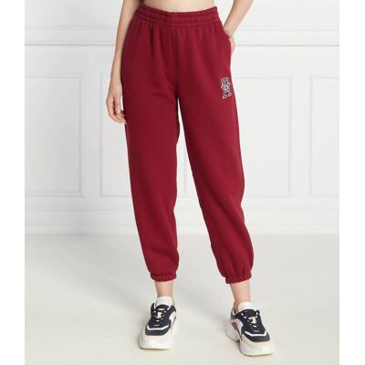 Tommy Hilfiger Spodnie dresowe Regular Fit bordowy S Tommy Hilfiger Spodnie dresowe Regular Fit bordowy S