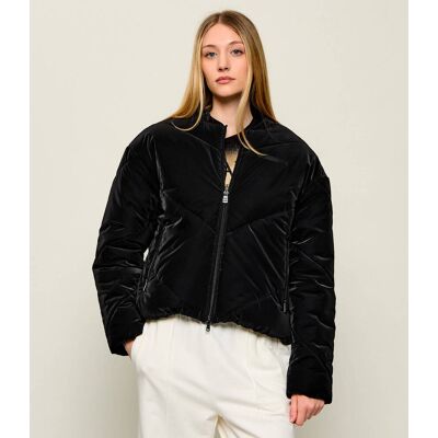 EA7 Kurtka bomber Cropped Fit czarny L EA7 Kurtka bomber Cropped Fit czarny L