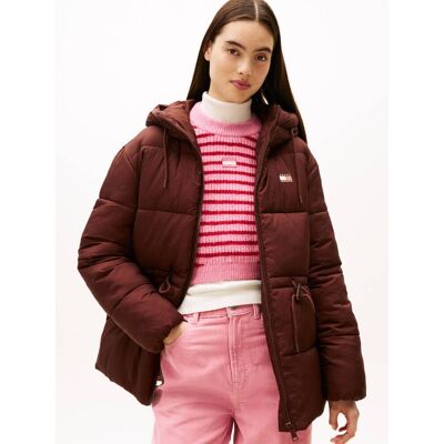 Tommy Jeans Kurtka Regular Fit bordowy L Tommy Jeans Kurtka Regular Fit bordowy L
