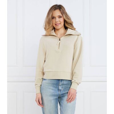 Tommy Hilfiger Bluza 1985 REG MINI CORP LOGO 1/2ZIP Regular Fit beżowy L Tommy Hilfiger Bluza 1985 REG MINI CORP LOGO 1/2ZIP Regular Fit beżowy L