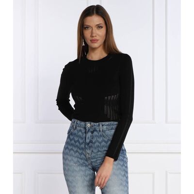 Patrizia Pepe Sweter Slim Fit czarny M Patrizia Pepe Sweter Slim Fit czarny M