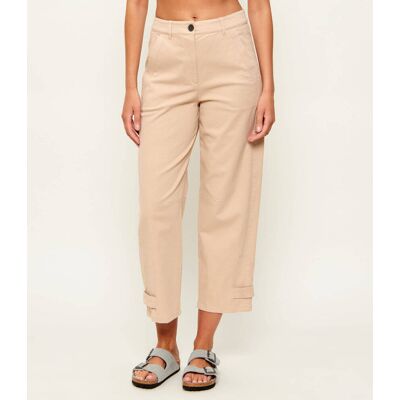 Marc Cain Spodnie Ruma Relaxed fit beżowy 36 Marc Cain Spodnie Ruma Relaxed fit beżowy 36