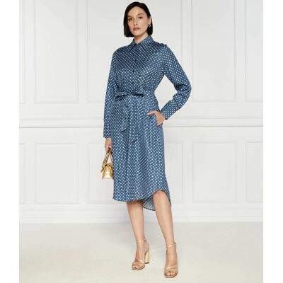 Tommy Hilfiger Sukienka z paskiem granatowy 42 Tommy Hilfiger Sukienka z paskiem granatowy 42