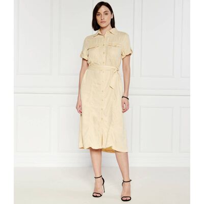 Pepe Jeans London Sukienka z paskiem EVELINDA piaskowy L Pepe Jeans London Sukienka z paskiem EVELINDA piaskowy L