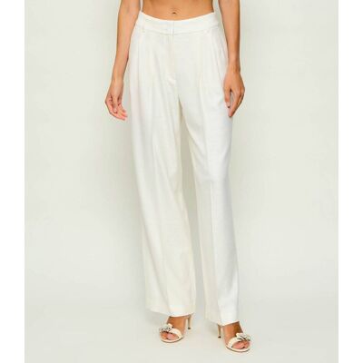 Marc Cain Spodnie WICHITA Loose fit ecru 42 Marc Cain Spodnie WICHITA Loose fit ecru 42