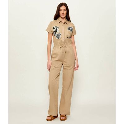 Aeronautica Militare Kombinezon Regular Fit beżowy 42 Aeronautica Militare Kombinezon Regular Fit beżowy 42