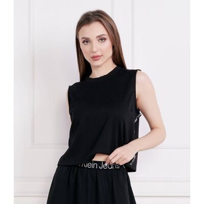Calvin Klein Jeans Top MILANO Loose fit czarny S Calvin Klein Jeans Top MILANO Loose fit czarny S