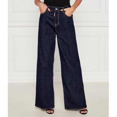Dsquared2 Jeansy Traveller Jean flare fit high waist granatowy 36 Dsquared2 Jeansy Traveller Jean flare fit high waist granatowy 36