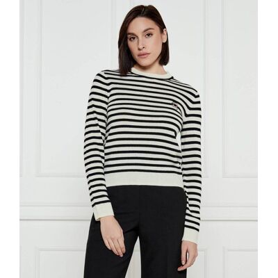 Karl Lagerfeld Wełniany sweter IKON Regular Fit z dodatkiem kaszmiru czarny S Karl Lagerfeld Wełniany sweter IKON Regular Fit z dodatkiem kaszmiru czarny S