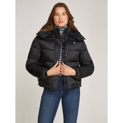 Calvin Klein Jeans Satynowa kurtka Regular Fit czarny XL Calvin Klein Jeans Satynowa kurtka Regular Fit czarny XL