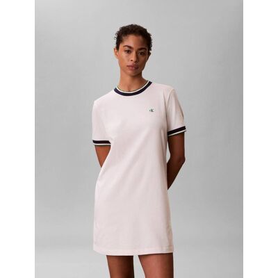 Calvin Klein Jeans Sukienka RINGER kremowy XS Calvin Klein Jeans Sukienka RINGER kremowy XS