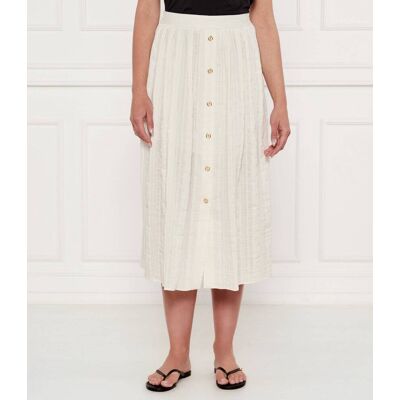 TWINSET Spódnica z dodatkiem lnu ecru 34 TWINSET Spódnica z dodatkiem lnu ecru 34