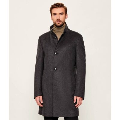 Boss BLACK Wełniany płaszcz H-Hyde-SU-254 z dodatkiem kaszmiru szary 46 Boss BLACK Wełniany płaszcz H-Hyde-SU-254 z dodatkiem kaszmiru szary 46