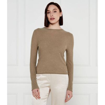 Marc Cain Wełniany sweter Slim Fit oliwkowy 36 Marc Cain Wełniany sweter Slim Fit oliwkowy 36