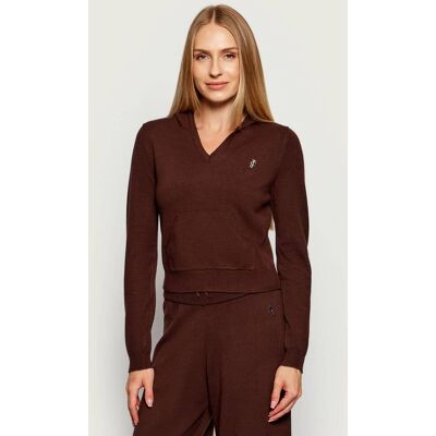Juicy Couture Sweter HERITAGE Regular Fit brązowy M Juicy Couture Sweter HERITAGE Regular Fit brązowy M