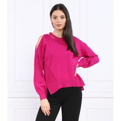 DKNY Sweter Regular Fit różowy L DKNY Sweter Regular Fit różowy L