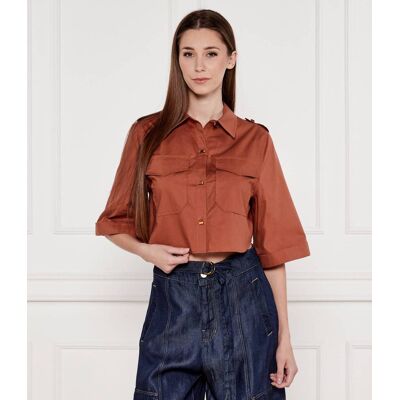 Marciano Guess Koszula Cropped Fit koniakowy 42 Marciano Guess Koszula Cropped Fit koniakowy 42
