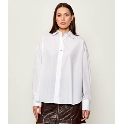 HUGO Koszula Echarming Loose fit biały 40 HUGO Koszula Echarming Loose fit biały 40