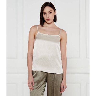 Marc Cain Satynowy top Regular Fit beżowy 34 Marc Cain Satynowy top Regular Fit beżowy 34