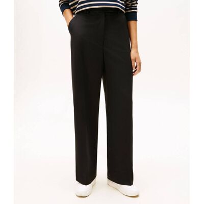 Tommy Hilfiger Spodnie Loose fit z dodatkiem wełny czarny 36 Tommy Hilfiger Spodnie Loose fit z dodatkiem wełny czarny 36