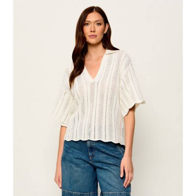 Boss ORANGE Sweter C_Fordeaux Relaxed fit ecru S Boss ORANGE Sweter C_Fordeaux Relaxed fit ecru S