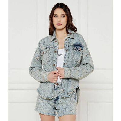 Guess Jeansowa kurtka Regular Fit błękitny M Guess Jeansowa kurtka Regular Fit błękitny M