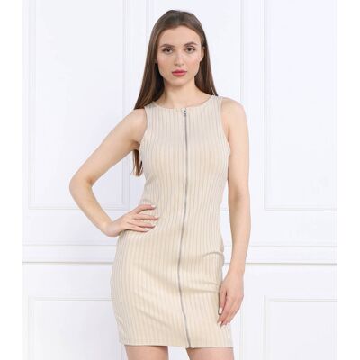 Calvin Klein Jeans Sukienka beżowy XS Calvin Klein Jeans Sukienka beżowy XS