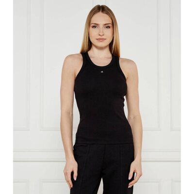 Calvin Klein Top Slim Fit czarny L Calvin Klein Top Slim Fit czarny L