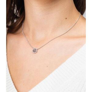TORY BURCH Naszyjnik CRYSTAL srebrny OS TORY BURCH Naszyjnik CRYSTAL srebrny OS