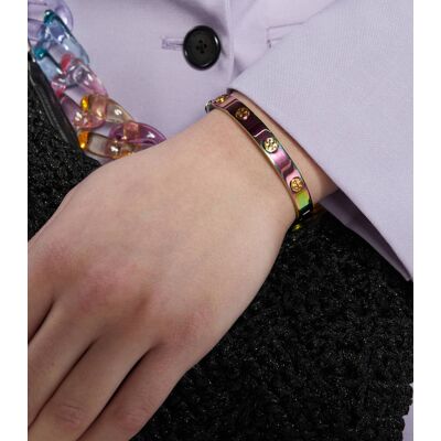 TORY BURCH Bransoletka Miller Stud Hinge Bracelet multikolor S TORY BURCH Bransoletka Miller Stud Hinge Bracelet multikolor S