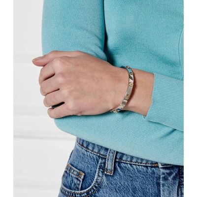 Coach Bransoletka Signature Mixed Motif Bangle srebrny OS Coach Bransoletka Signature Mixed Motif Bangle srebrny OS