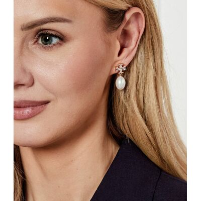 TORY BURCH Kolczyki Kira Pave złoty OS TORY BURCH Kolczyki Kira Pave złoty OS