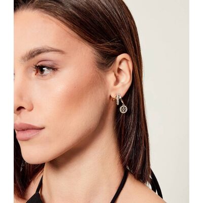 TORY BURCH Kolczyki Miller Pave Triple Hoop srebrny OS TORY BURCH Kolczyki Miller Pave Triple Hoop srebrny OS