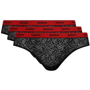 Hugo Bodywear Koronkowe figi 3-pack czarny XS Hugo Bodywear Koronkowe figi 3-pack czarny XS