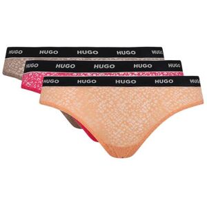 Hugo Bodywear Koronkowe stringi 3-pack multikolor XL Hugo Bodywear Koronkowe stringi 3-pack multikolor XL