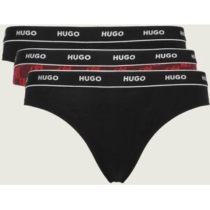 Hugo Bodywear Stringi 3-pack DESIGN czarny S Hugo Bodywear Stringi 3-pack DESIGN czarny S