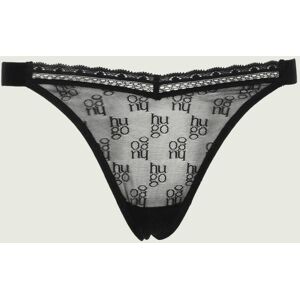 Hugo Bodywear Koronkowe stringi Sartorial czarny M Hugo Bodywear Koronkowe stringi Sartorial czarny M