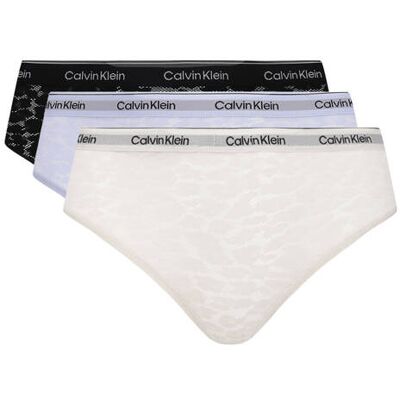 Calvin Klein Underwear Koronkowe figi brazylijskie 3-pack biały XS Calvin Klein Underwear Koronkowe figi brazylijskie 3-pack biały XS