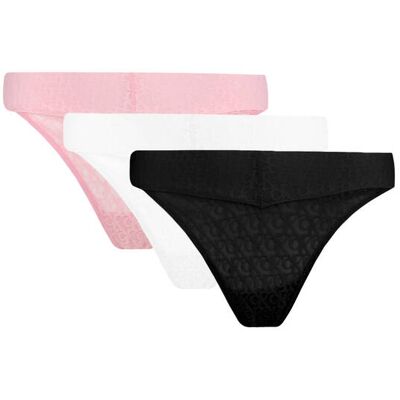 Calvin Klein Underwear Koronkowe stringi 3-pack multikolor XL Calvin Klein Underwear Koronkowe stringi 3-pack multikolor XL
