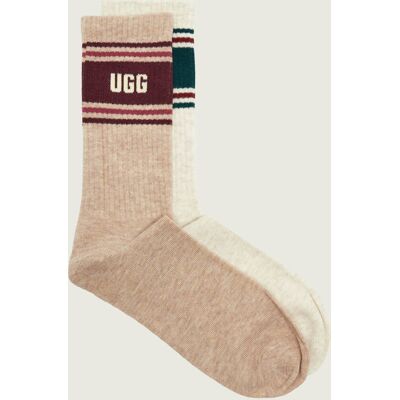 UGG Skarpety 2-pack Jedlyn Varsity Crew beżowy OS UGG Skarpety 2-pack Jedlyn Varsity Crew beżowy OS