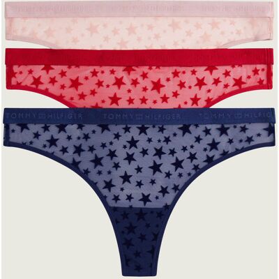 Tommy Hilfiger Stringi 3-pack multikolor XL Tommy Hilfiger Stringi 3-pack multikolor XL